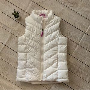 NWT white quilted frost free vest